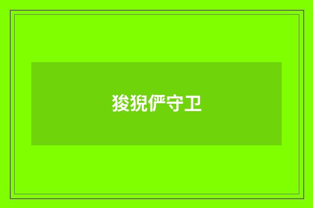 狻猊俨守卫