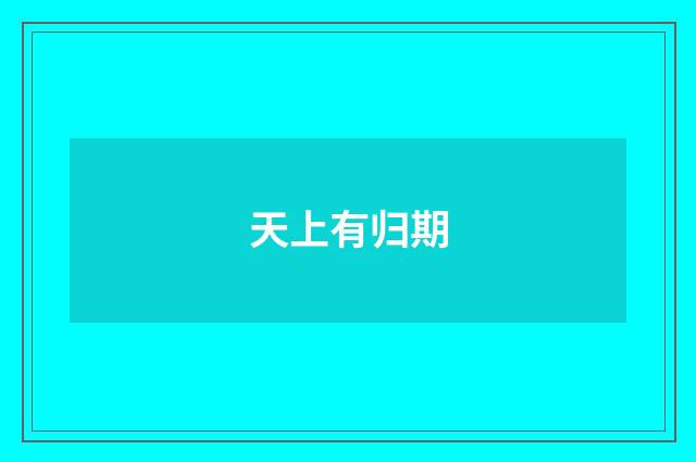 天上有归期