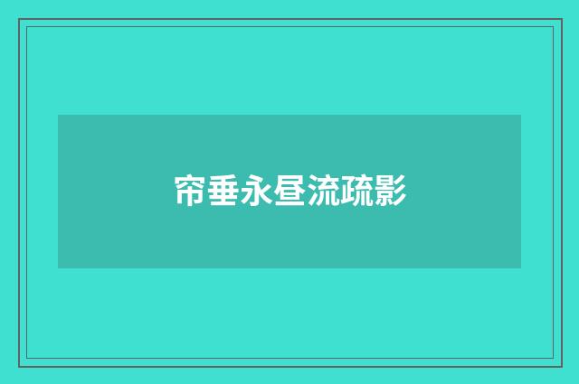 帘垂永昼流疏影