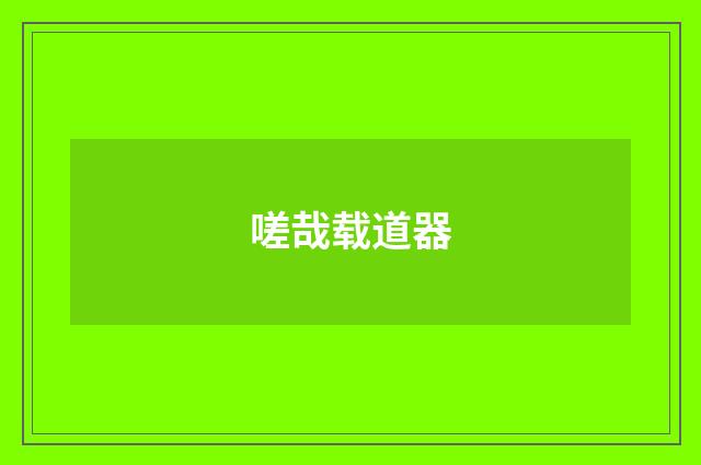 嗟哉载道器