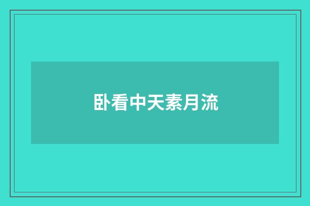 卧看中天素月流