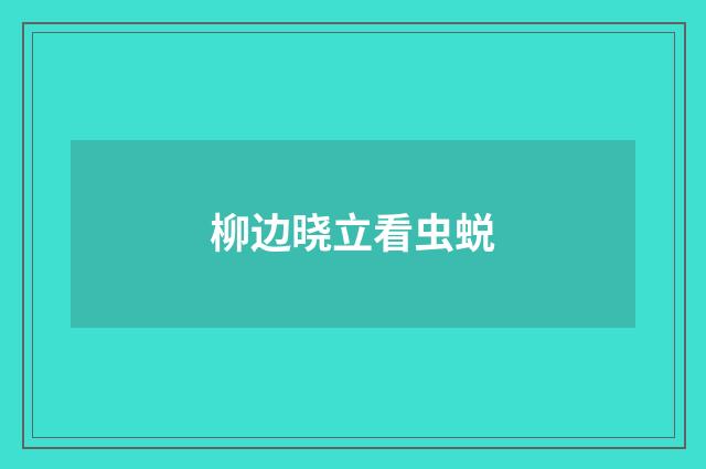 柳边晓立看虫蜕