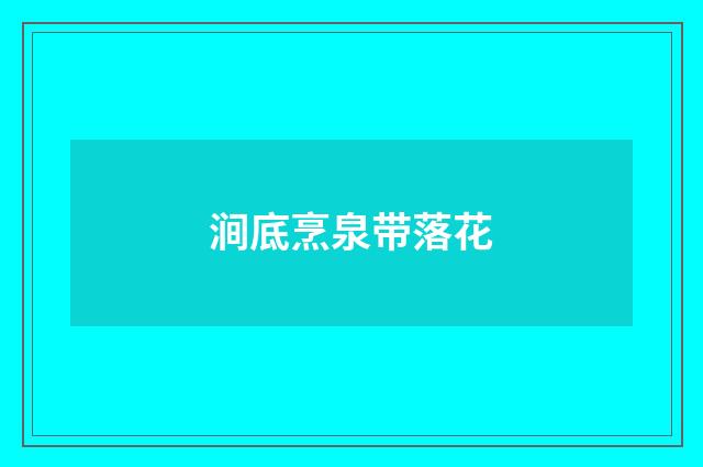 涧底烹泉带落花