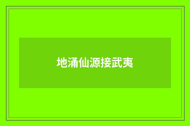 地涌仙源接武夷