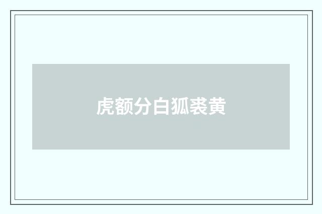 虎额分白狐裘黄