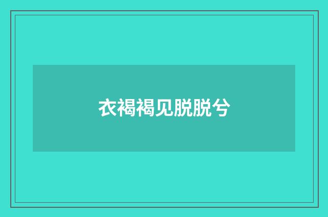 衣褐褐见脱脱兮
