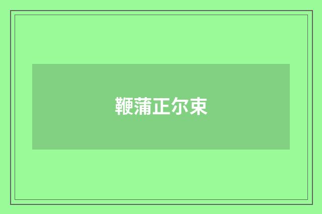 鞭蒲正尔束