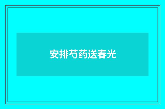 安排芍药送春光