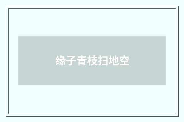 缘子青枝扫地空
