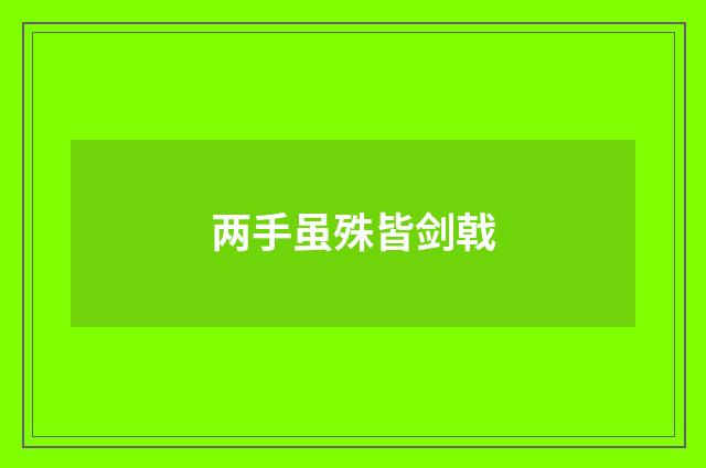 两手虽殊皆剑戟