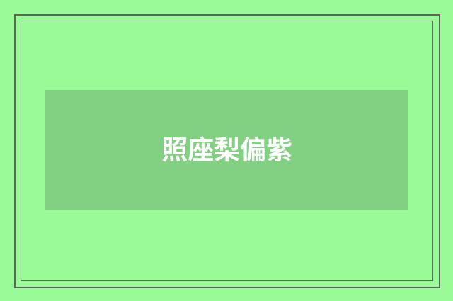 照座梨偏紫