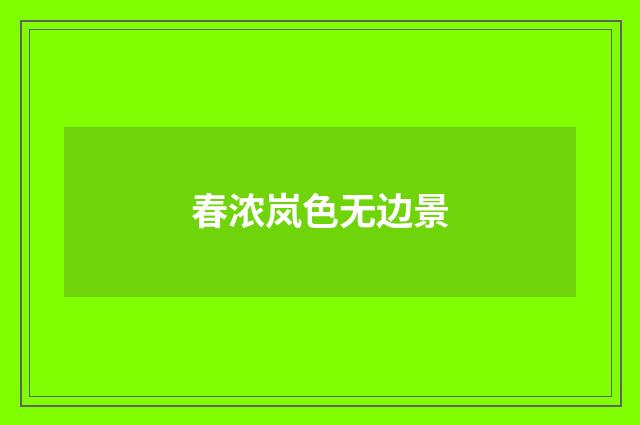 春浓岚色无边景