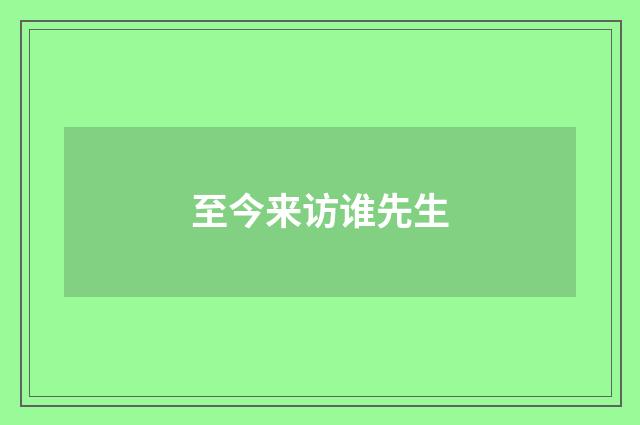 至今来访谁先生