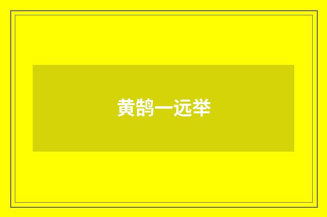 黄鹄一远举