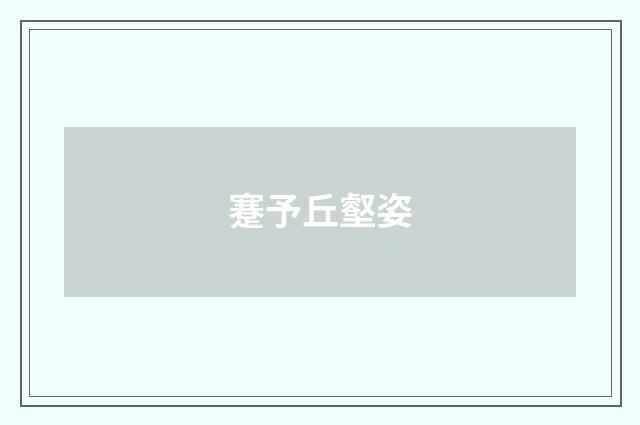 蹇予丘壑姿