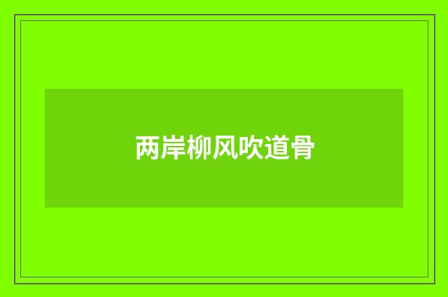 两岸柳风吹道骨
