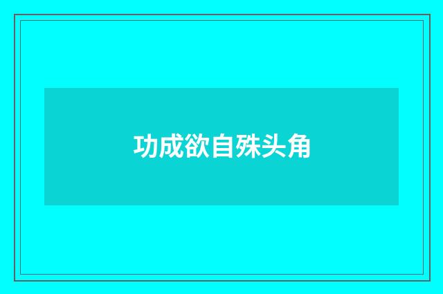 功成欲自殊头角