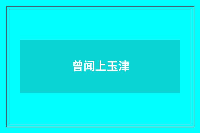 曾闻上玉津