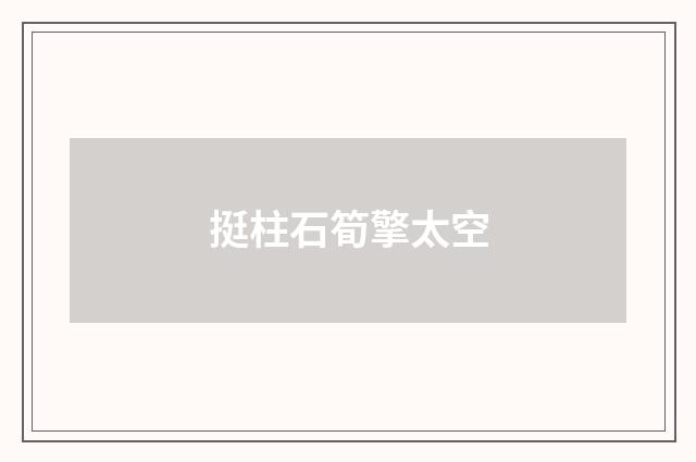 挺柱石筍擎太空