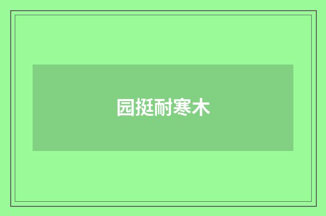 园挺耐寒木