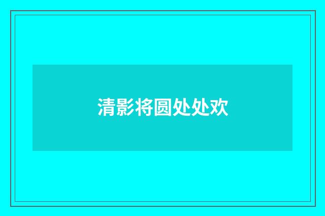 清影将圆处处欢