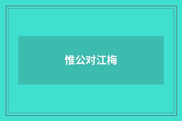 惟公对江梅