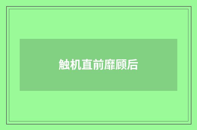 触机直前靡顾后