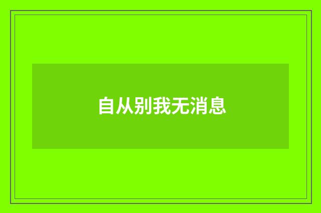 自从别我无消息