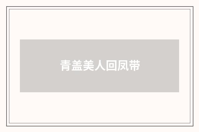 青盖美人回凤带