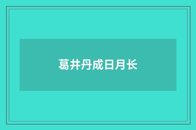 葛井丹成日月长