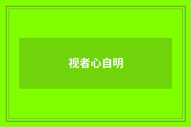 视者心自明