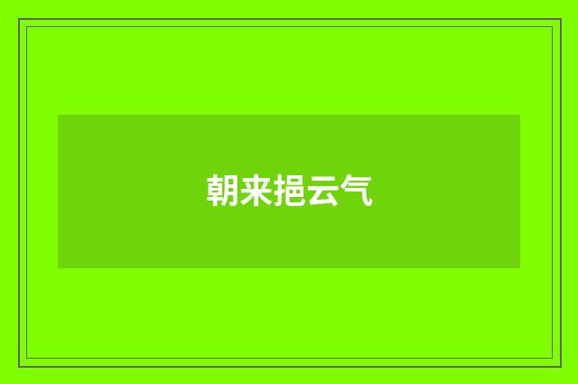 朝来挹云气
