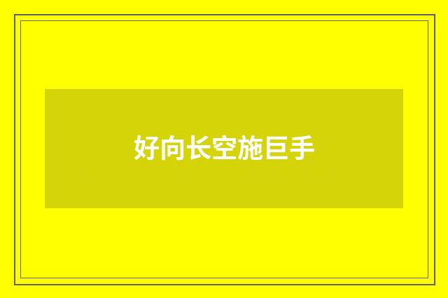 好向长空施巨手