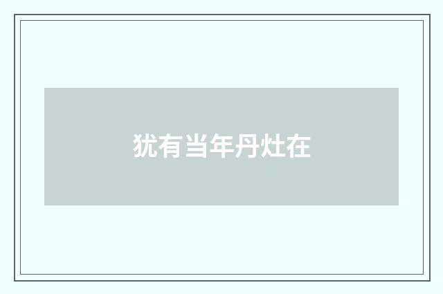 犹有当年丹灶在