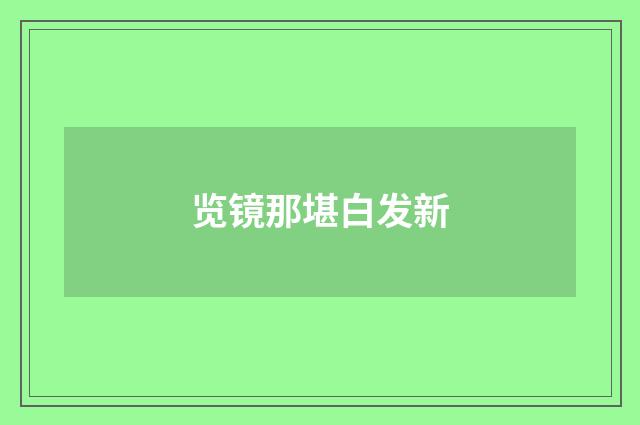 览镜那堪白发新