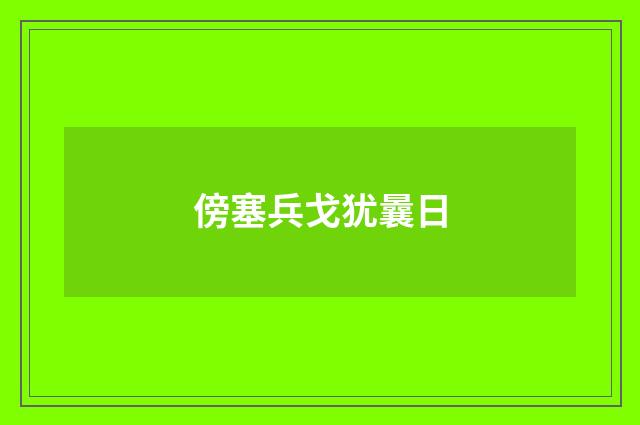 傍塞兵戈犹曩日