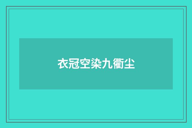 衣冠空染九衢尘