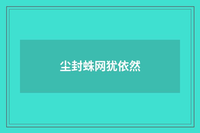 尘封蛛网犹依然