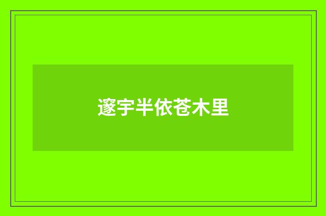 邃宇半依苍木里