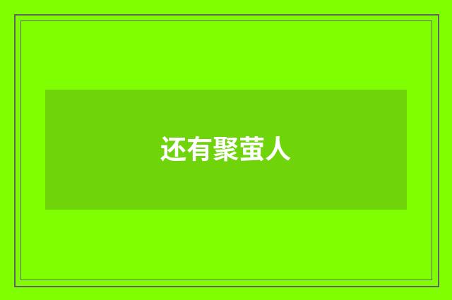 还有聚萤人