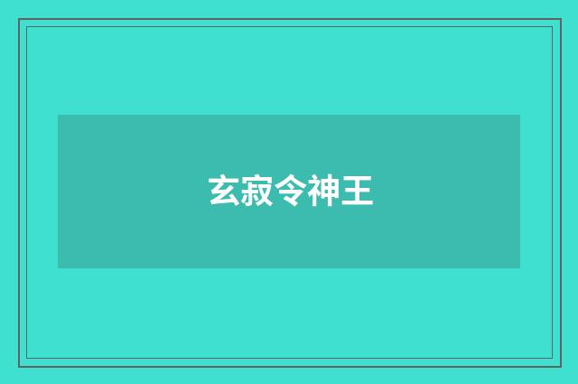 玄寂令神王
