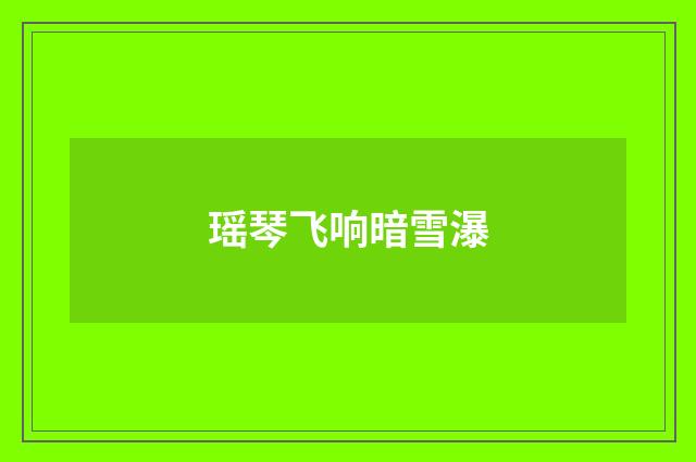 瑶琴飞响暗雪瀑