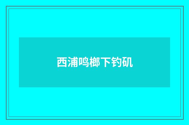 西浦鸣榔下钓矶