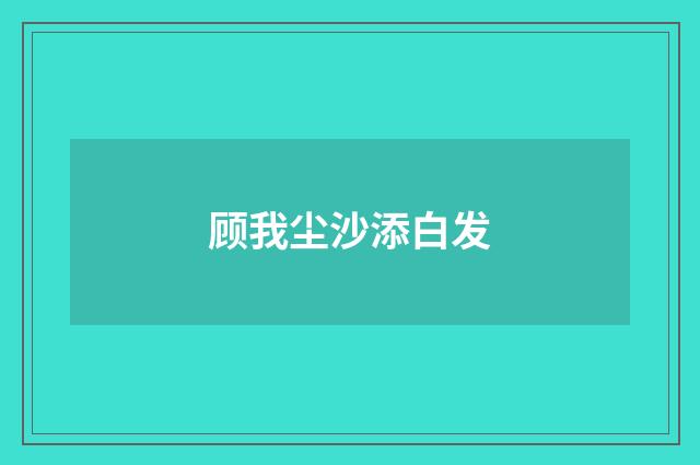 顾我尘沙添白发