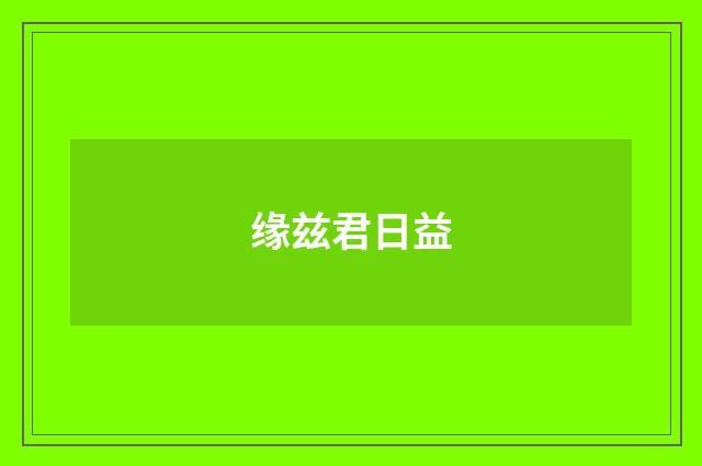 缘兹君日益