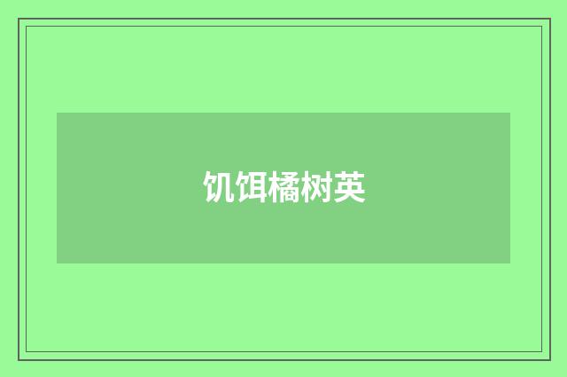 饥饵橘树英