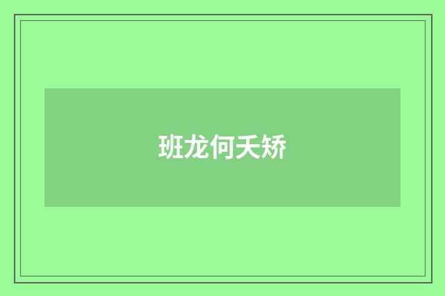 班龙何夭矫