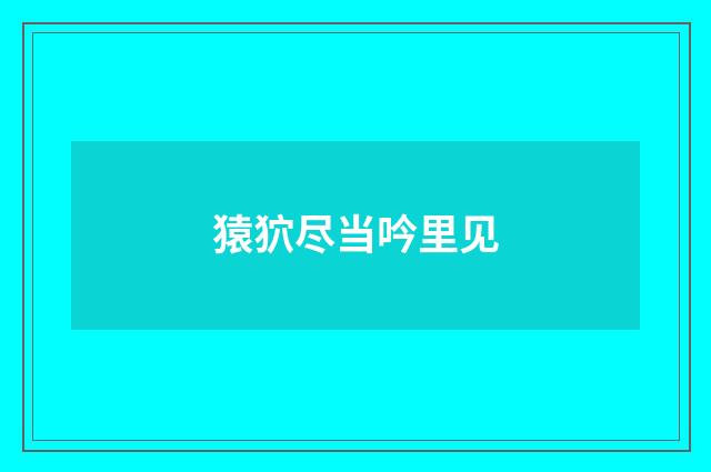 猿狖尽当吟里见