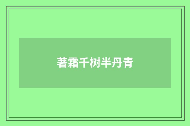 著霜千树半丹青