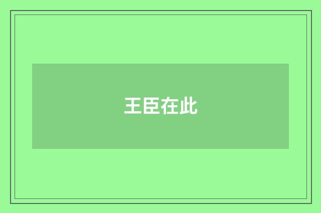王臣在此